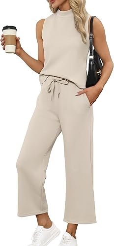 <a href="https://amzn.to/3WGnvBs" data-type="link" data-id="https://amzn.to/3WGnvBs">SAMPEEL Two Piece Sets for Women Summer Outfits Lounge Sets Mock Neck Tops Wide Leg Crop Pants Vacation Travel Outfits</a>